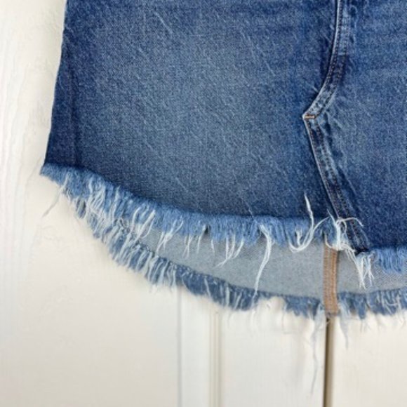 Free People Bailey Denim Mini Skirt Blue NWT - Picture 6 of 9